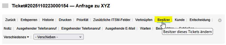 Figure 12: Owner change UI excerpt